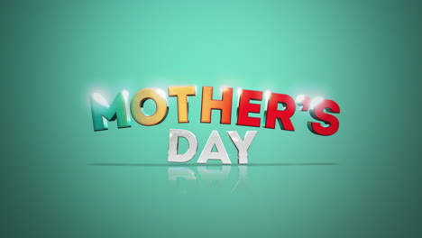 celebrate mothers day with a glowing 3d font on blue background