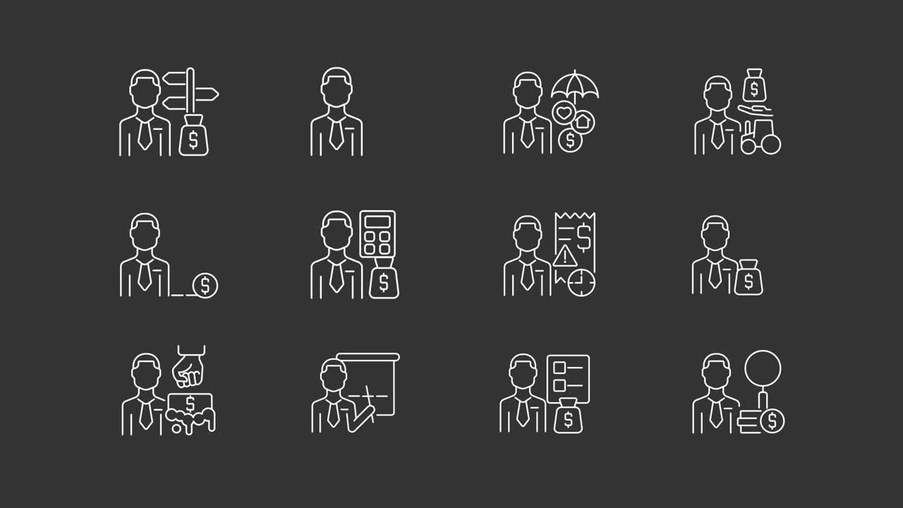 iconos de negocios y finanzas