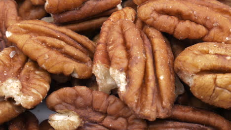 close up pecan nuts rotating