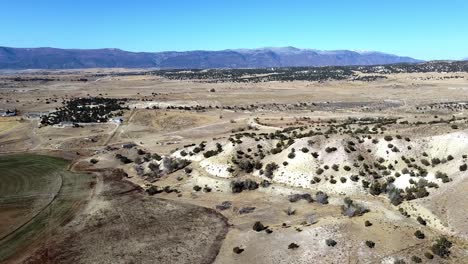 aerial footage of dry prairie desert of western utah