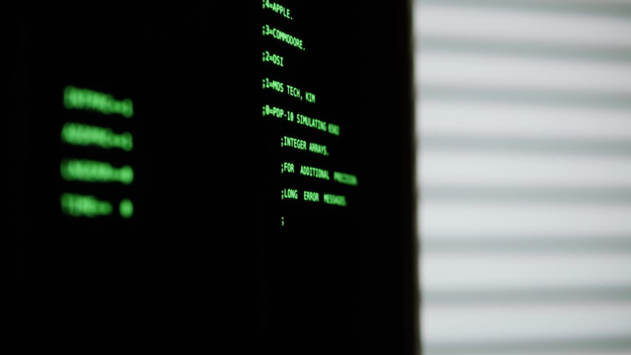Vintage Computer Terminal Screen