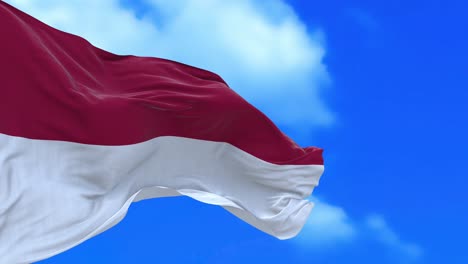 seamless loop of indonesian flag.