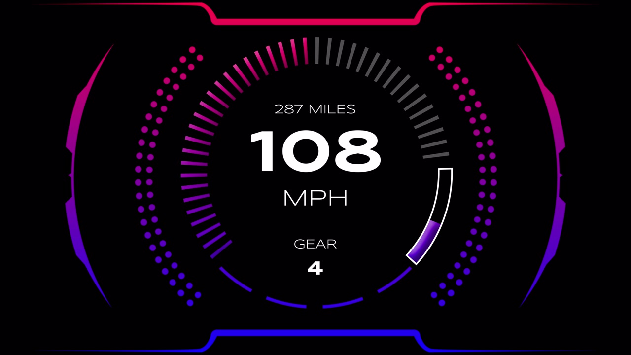 Futuristic Racing Bike Speedometer