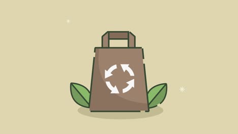 animación ecológica con bolsa de reciclaje