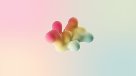 formas abstractas líquidas. animación 4k. objetos metabolos holográficos amorfos en un fondo de luz suave. renderizado en 3d.