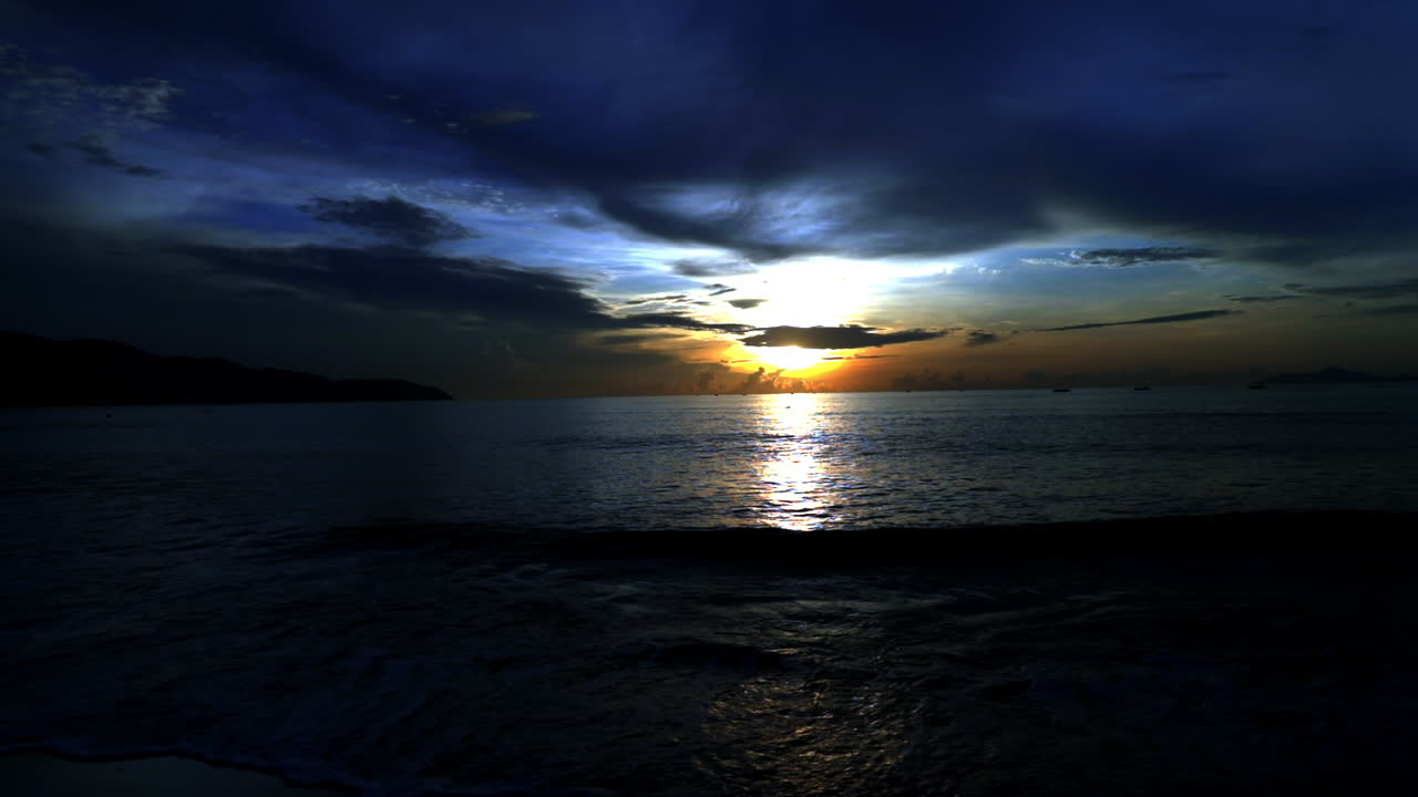 Standing and looking at the sunrise in Da Nang in the morning.