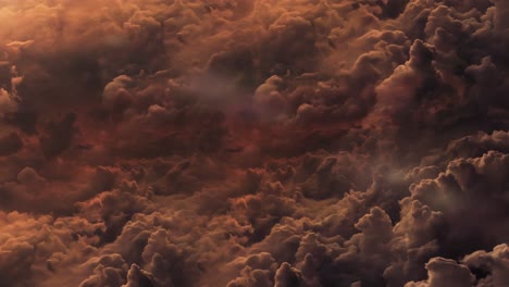 Ein-Zustand-Des-Sonnenuntergangs-Oder-Sonnenaufgangs-Die-Oberfläche-Dicker-Kumuluswolken