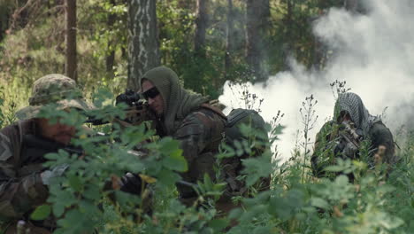 Soldiers Leaving Battlefield