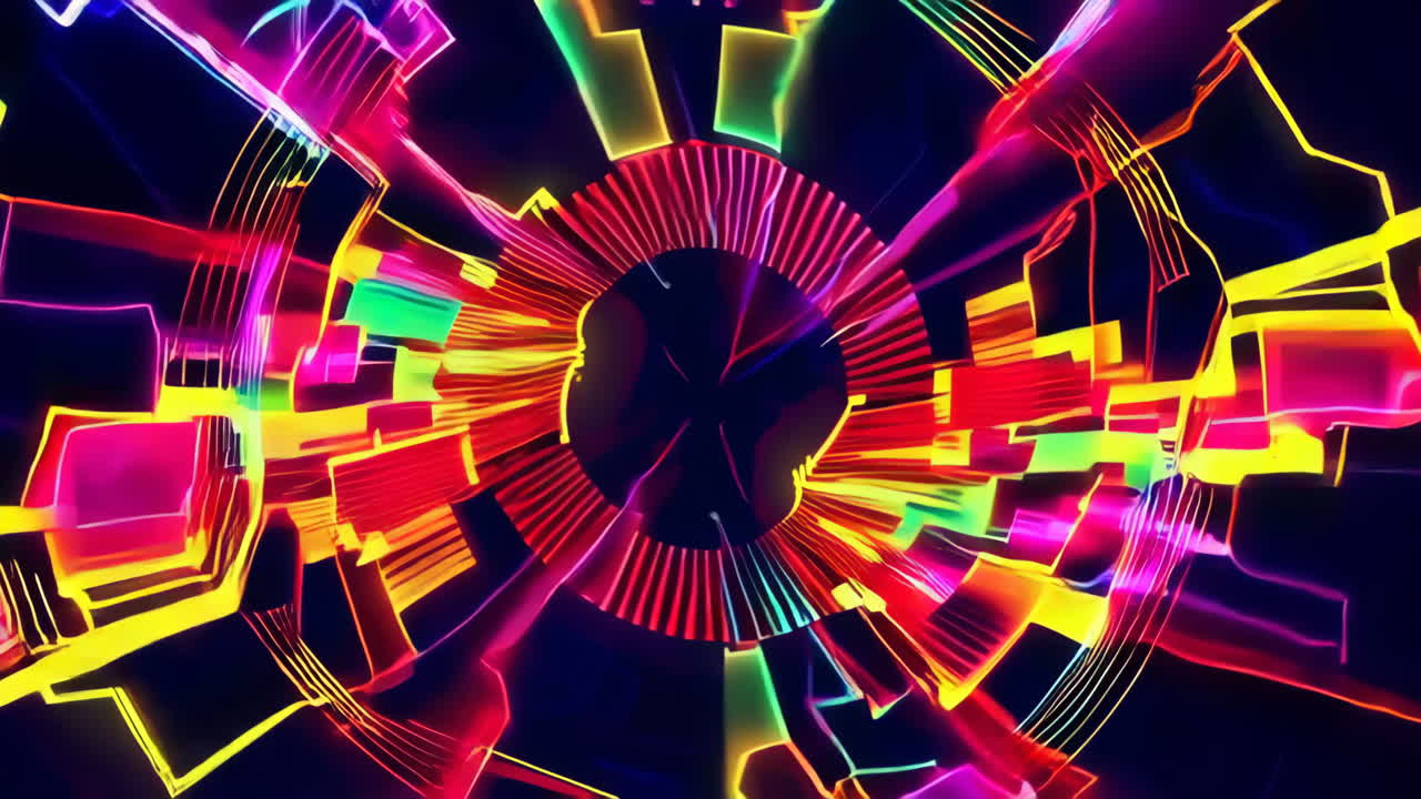 modello geometrico astratto al neon