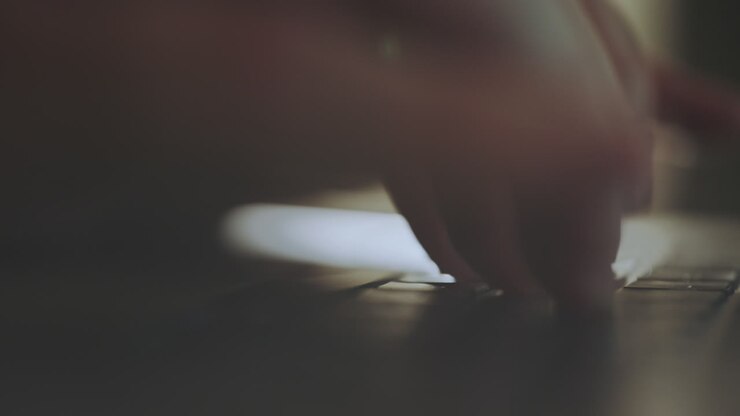 Person Typing on a Laptop