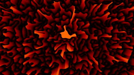 morphing cadenas 3d proyectando sombras en fondo rojo (en bucle).