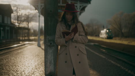 Woman-At-Railway-Station