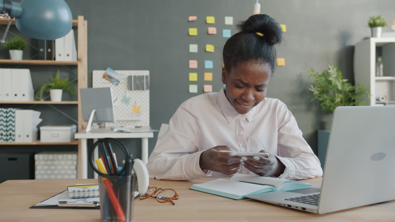 Young Woman Working in Office