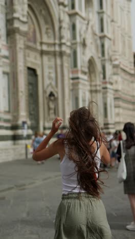 woman in florence, italy