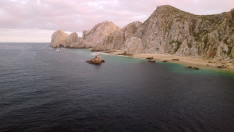 beautiful ocean water and cliffs at sunset