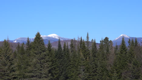 snow capped adirondack mountains in distance