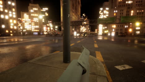 beautiful hyperlapse timelapse of night miami city traffic