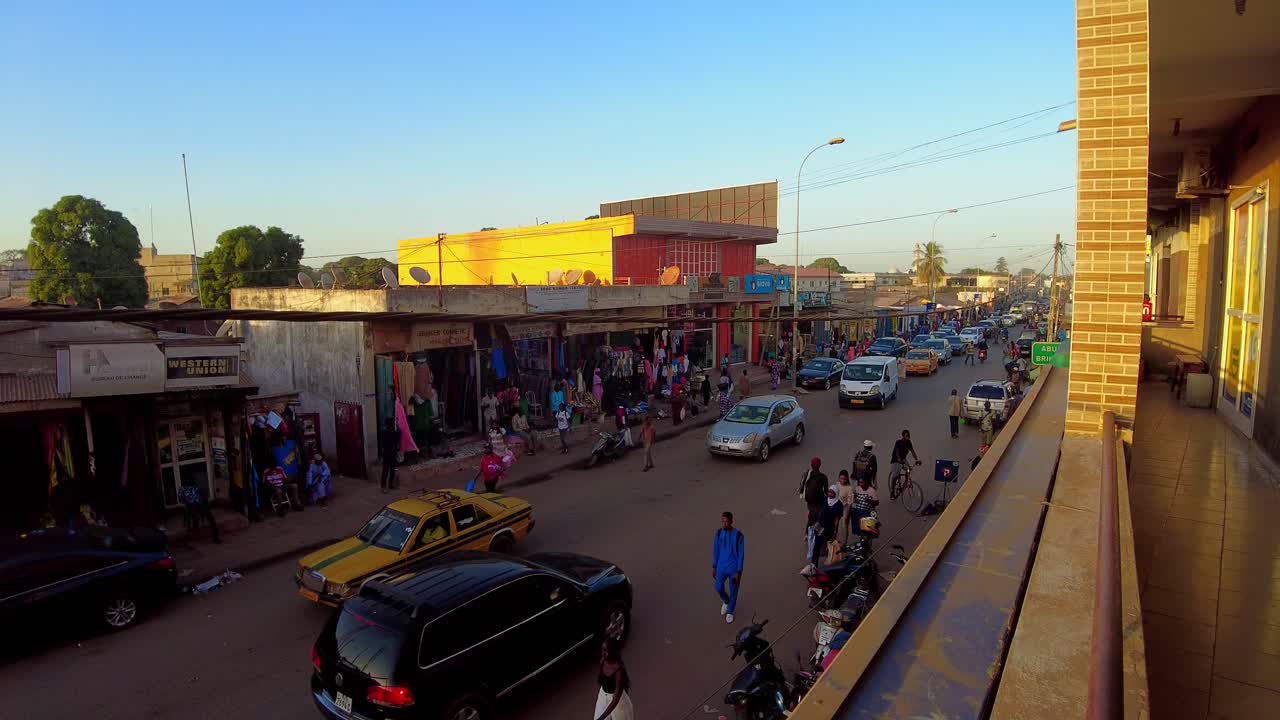 Busy Street Scene in an African City