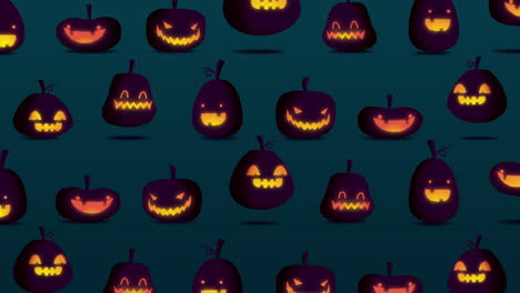 bouncing pumpkins dark colour palette animated motion graphic