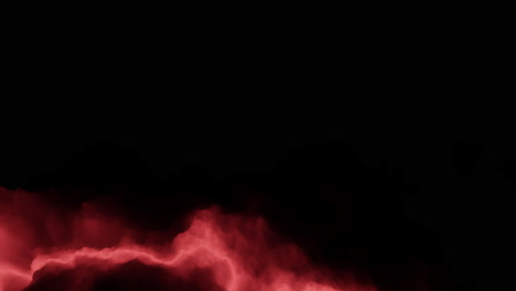 una onda roja brillante en la oscuridad - una iluminación cautivadora