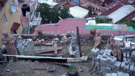 Stone-statues-and-bricks-on-the-ground