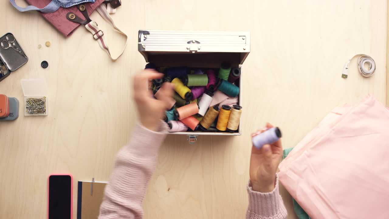 espacio de trabajo del proyecto de costura