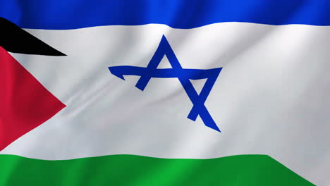 animation of flags of israel and palestine waving