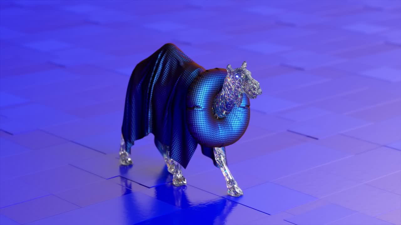 추상 3d 렌더링 낙타