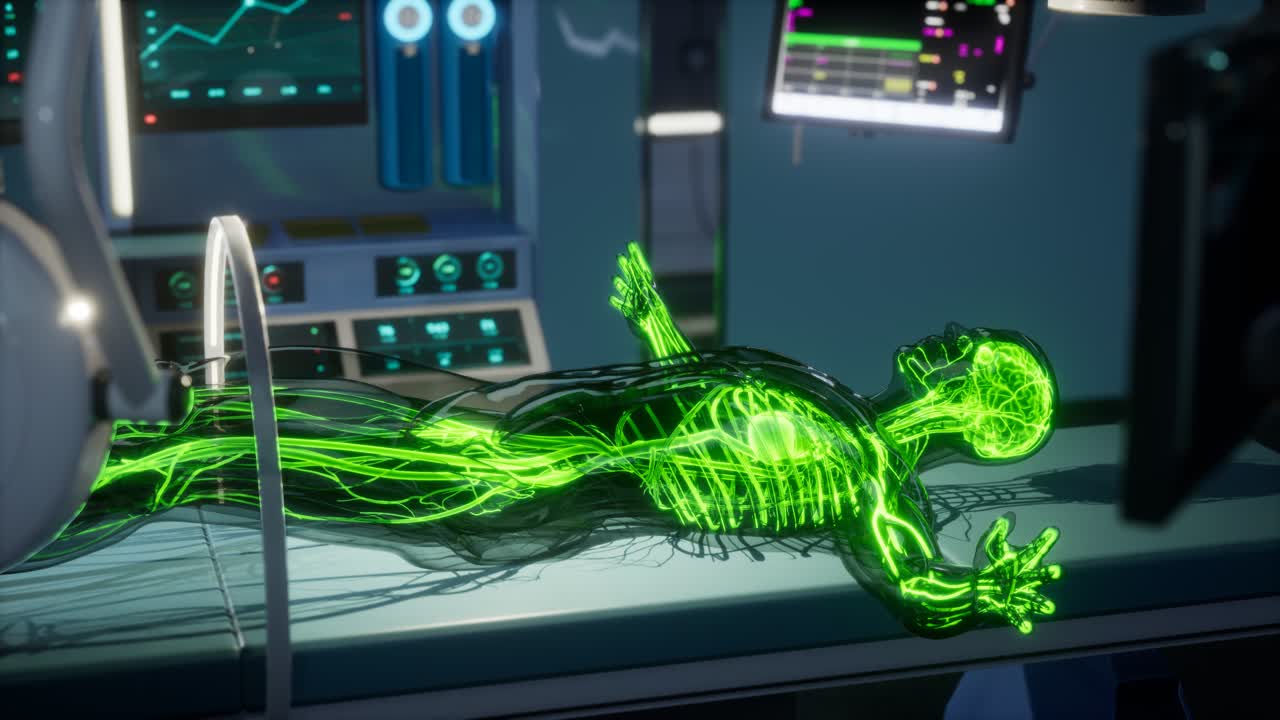 인간 혈관의 과학 해부학 스캔