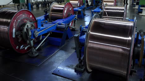 Factory setting Industrial Electric Copper Wire Spools Cable Coil manufacturing process Precision and Automation for Electrical Components and Cables Production