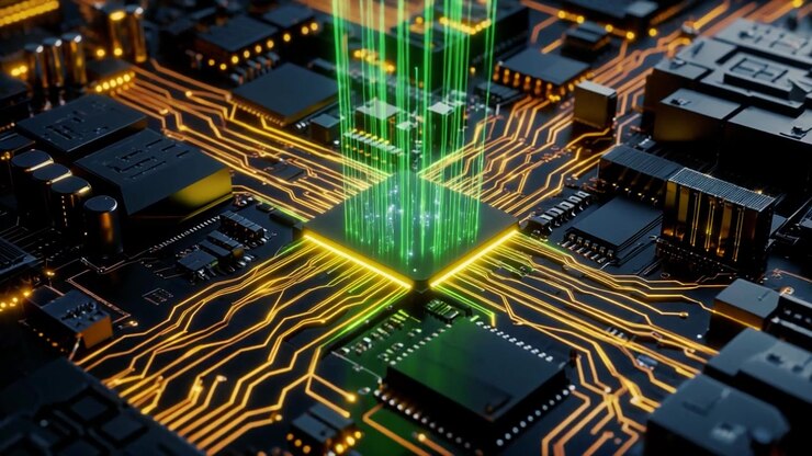 Digital databehandling på en futuristisk computerprocessorchip