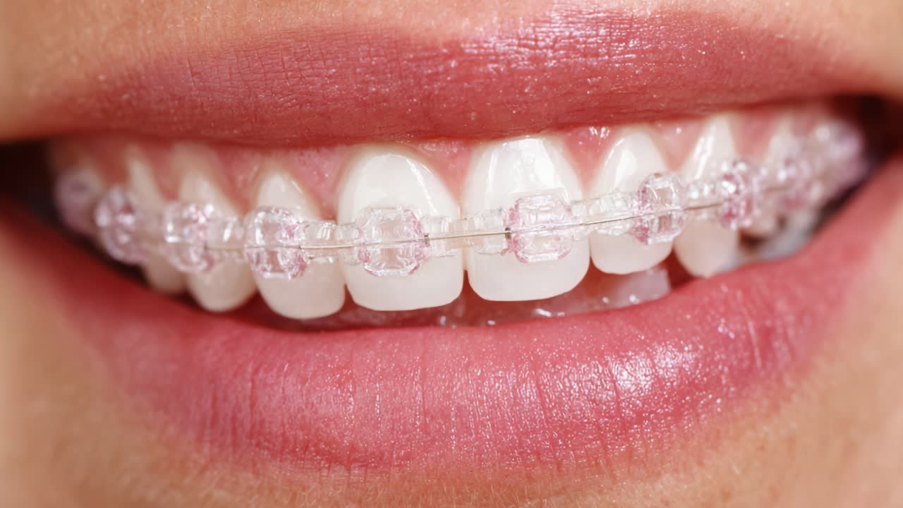 Transformation Journey: Captivating Smile with Braces Undergoing Change from Initial Adjustment to Final Stage showcasing Dental Health Progress