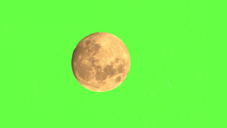 Ajuste-De-Luna-Llena-Naranja-Colorido,-Plantilla-De-Pantalla-Verde-Astro