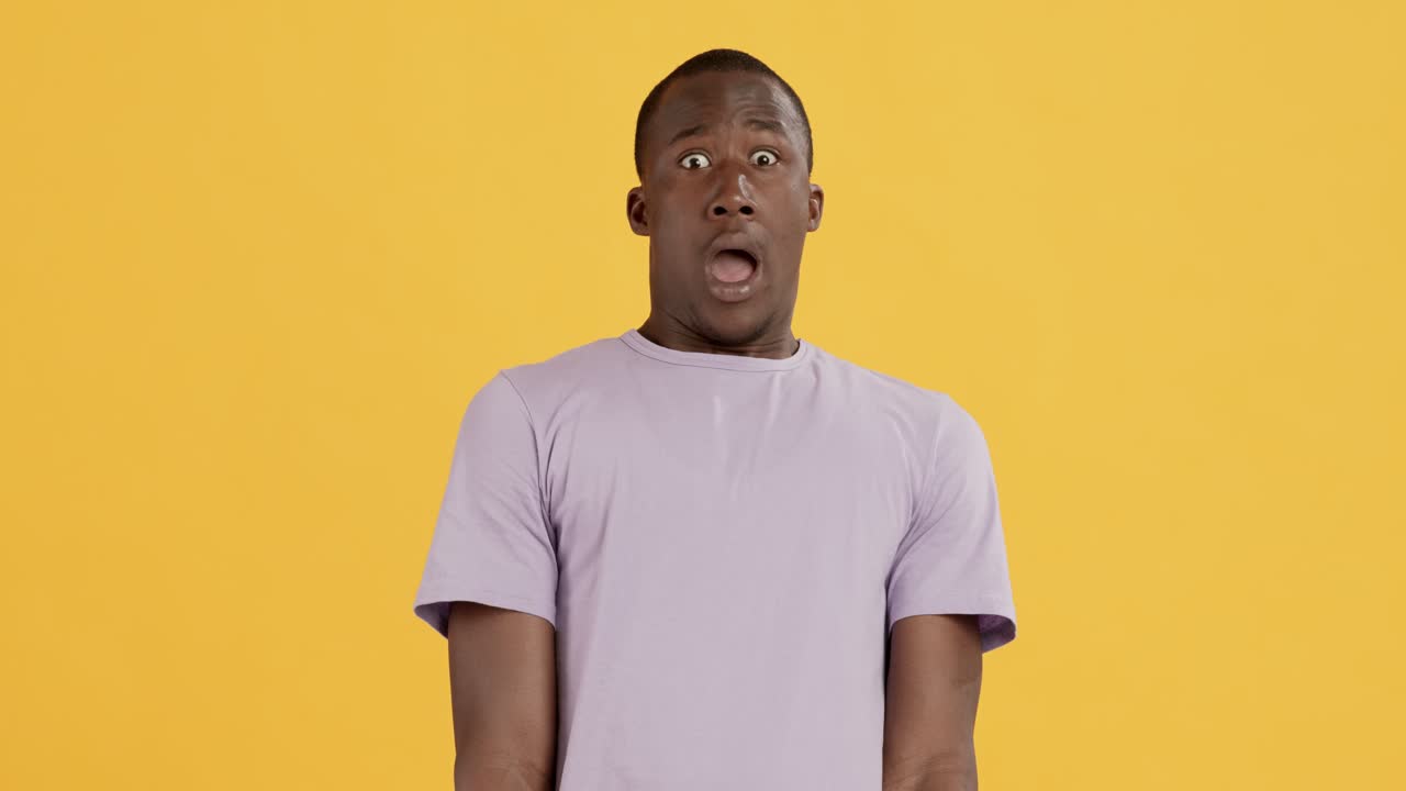 Man with a surprised expression
