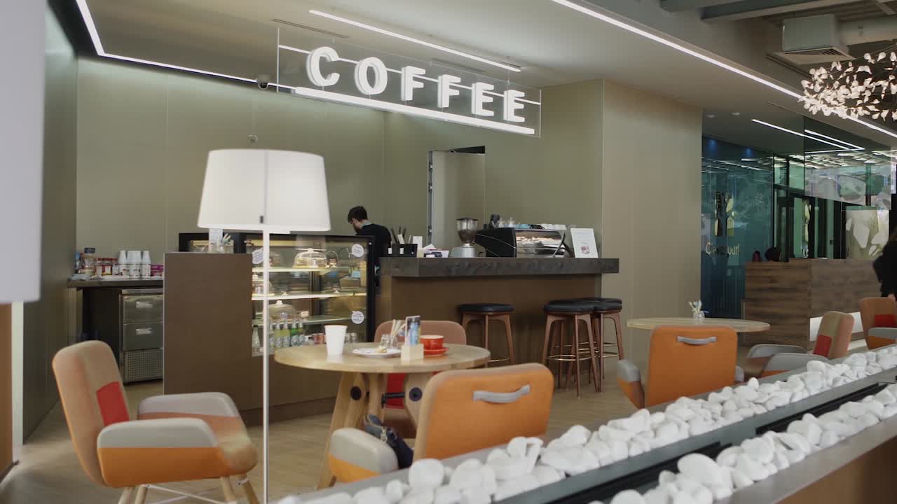 Interni moderni di una caffetteria