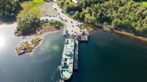 aerial view of the kanestraum ferry quay