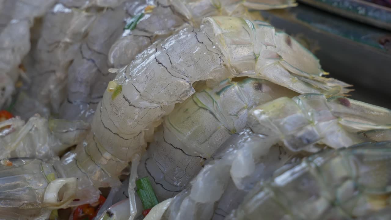 마티스 새우 원시 양념 사시미 길거리 음식