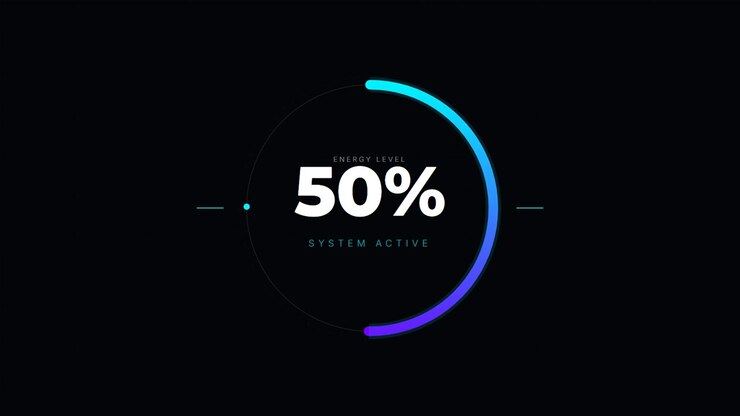 Digital Energy Level Loading Progress Bar Animation