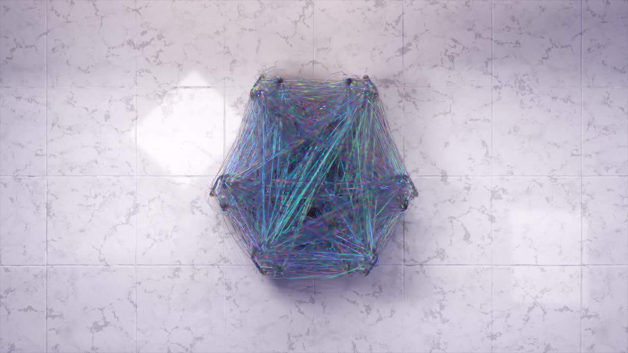 diseño de cubo iridescente geométrico abstracto