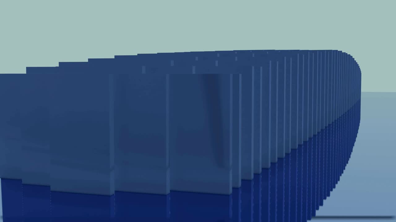 추상적인 파란색 도미노와 구