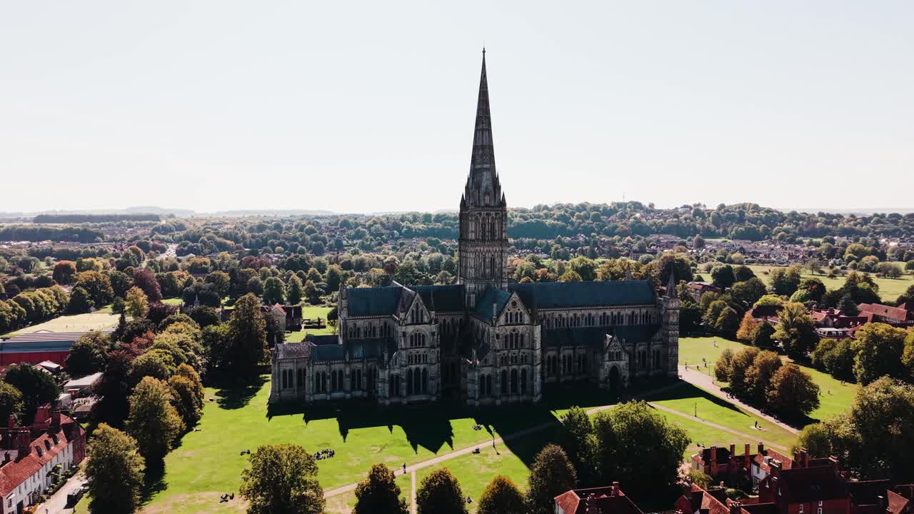 Aerial view of Salisbury Cathedral