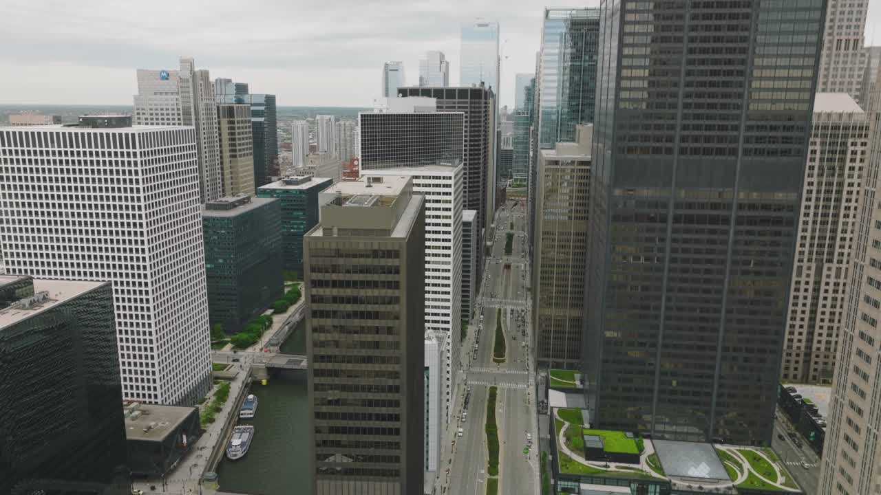 vista aérea del centro de chicago