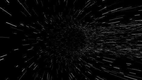 volando a través de un túnel en el espacio
