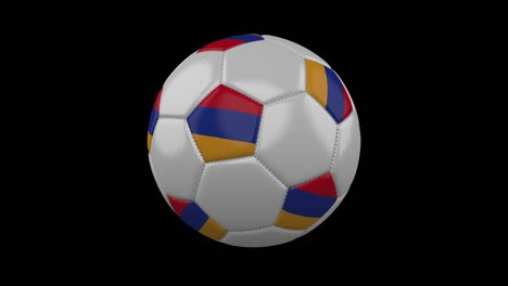 soccer ball with flag armenia, alpha loop