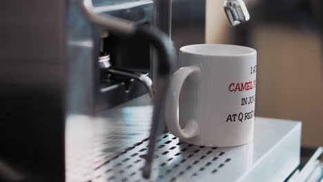 close shot for making a cafe latte. 4k footage