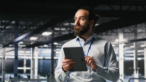 data center technicians use devices to monitor neural network llm visualization