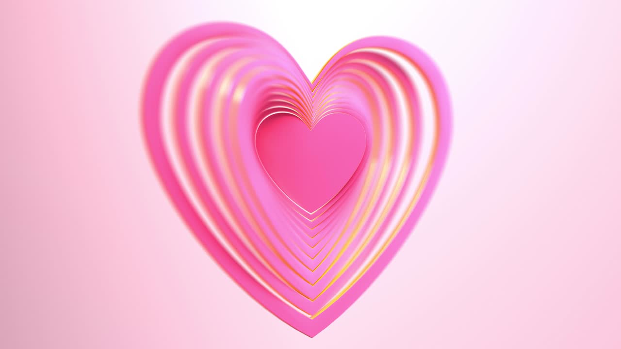 Heart waves on a pink background.