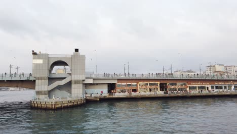 tourists on a private bosphorus cruise in istanbul, turkey