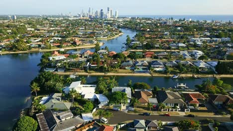 panoramic view of a coastal city