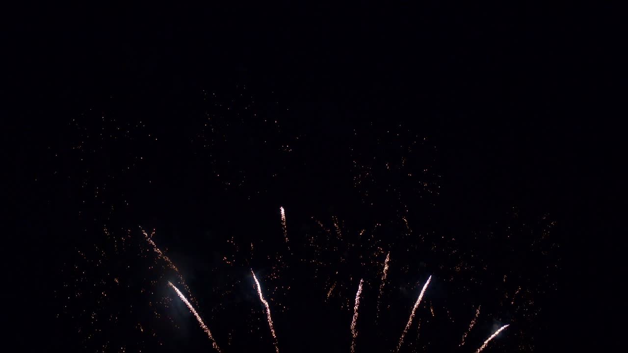 Beautiful colourful fire work display at night for celebration in festival